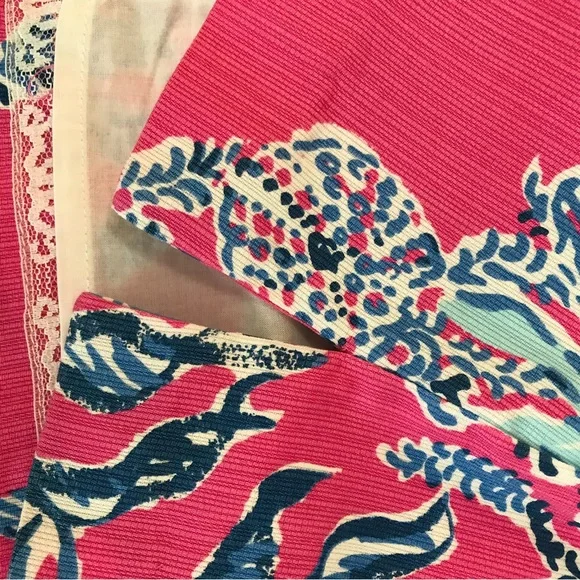 Reposted New WOT Lilly Pulitzer Annabelle samba capri pink coral top - Picture 6 of 12